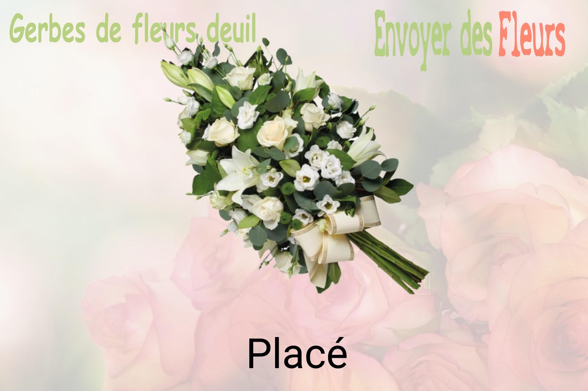 Gerbe de fleurs de deuil livrée à Placé